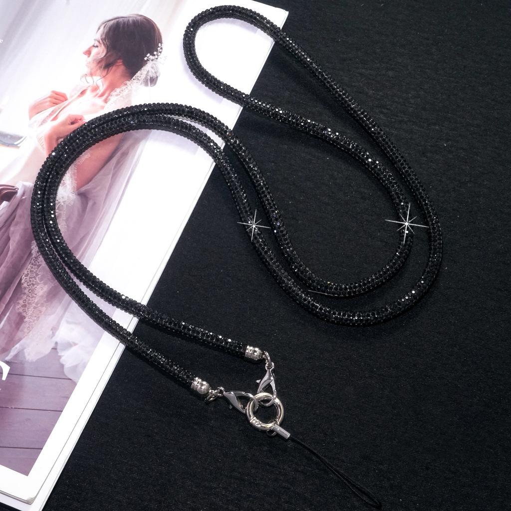 New Luxury Crystal Rhinestone Phone Lanyard Bright Bling Bling Phone Case Chain Straps Phone Anti-lost Rope Phone Accessories