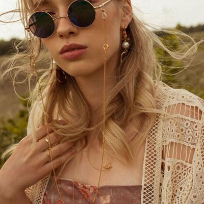 Fashion Pearls Sunglasses Chains Women Gold Eyeglasses Chains Sunglasses Holder Necklace Eyewear Retainer Cordon Hombre
