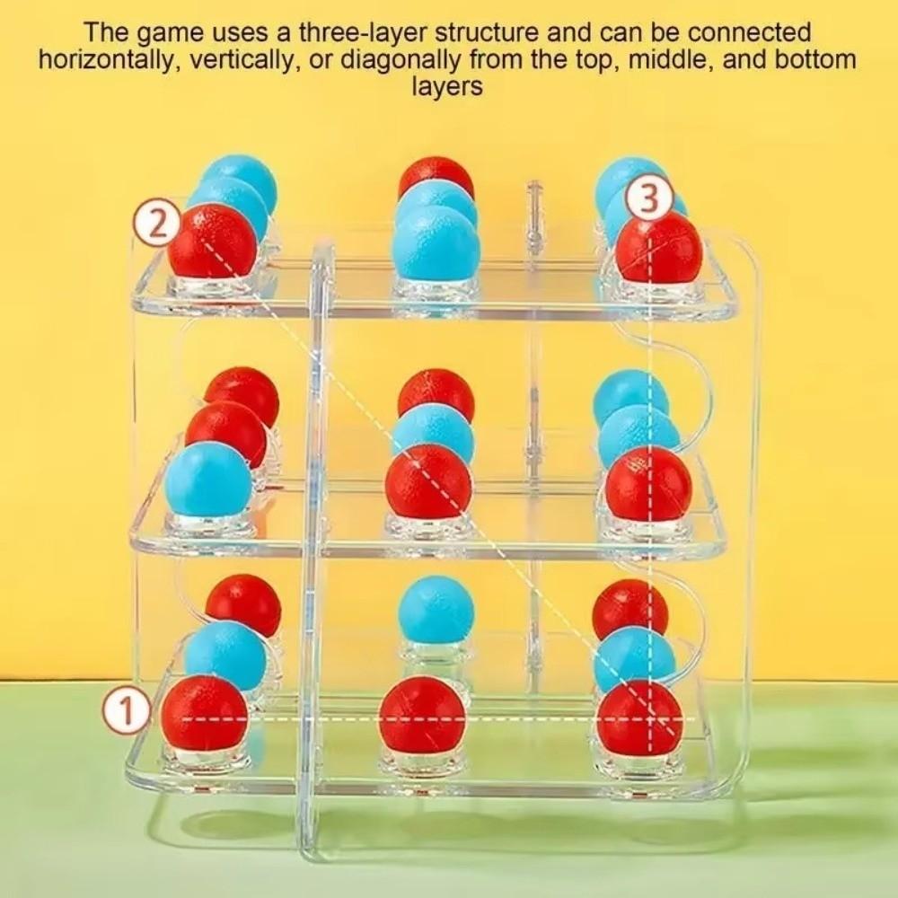 Table Games 3D TIC-TAC-TOE Game Easy To Play Montessori Puzzle Table Game  Parent Child Interaction