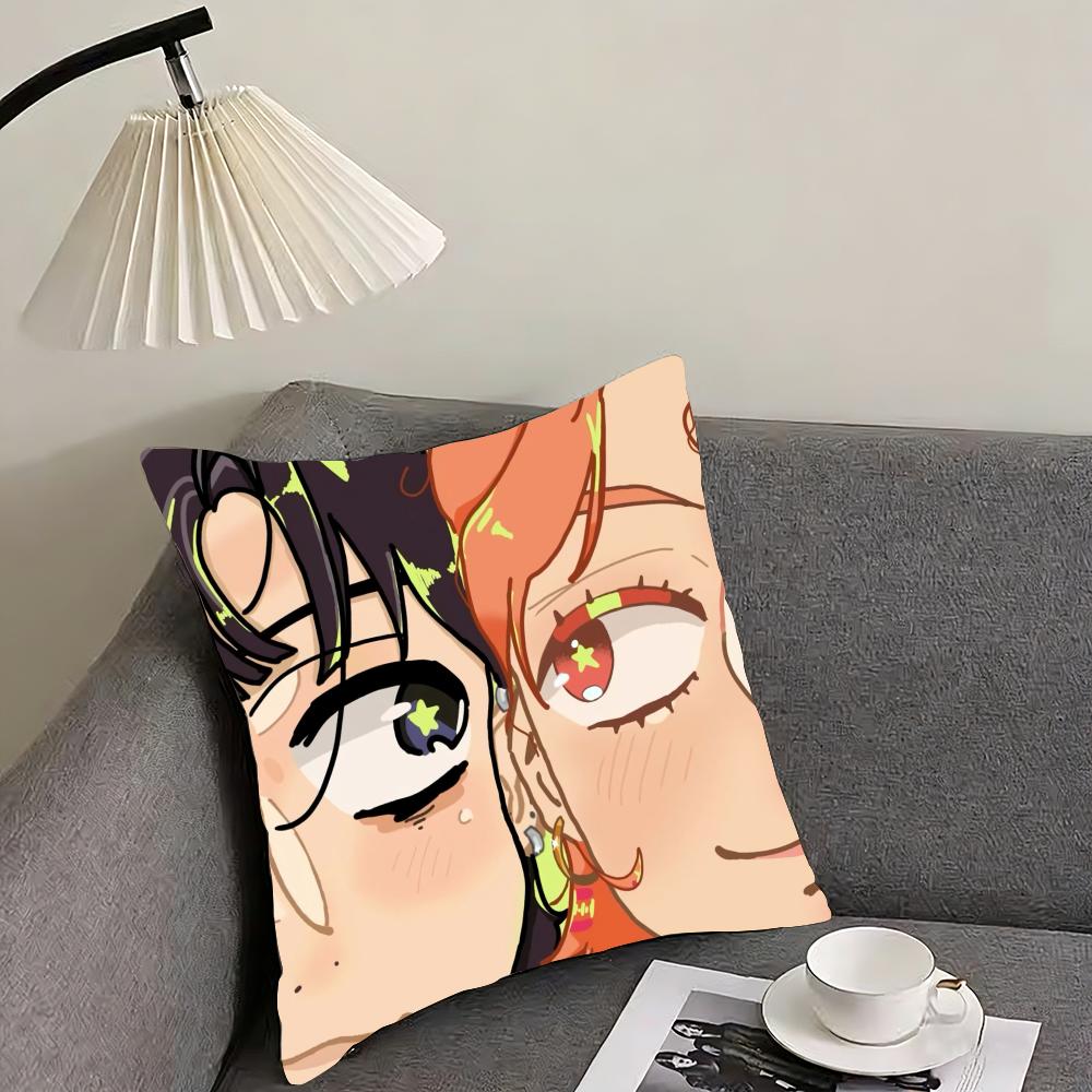 A-Aya O-Oosawa K-Koga M-Mitsuki Cushion Cover Reversible Plush Pillow Cover – For Car, Sofa, Bedroom, Perfect As a Gift.