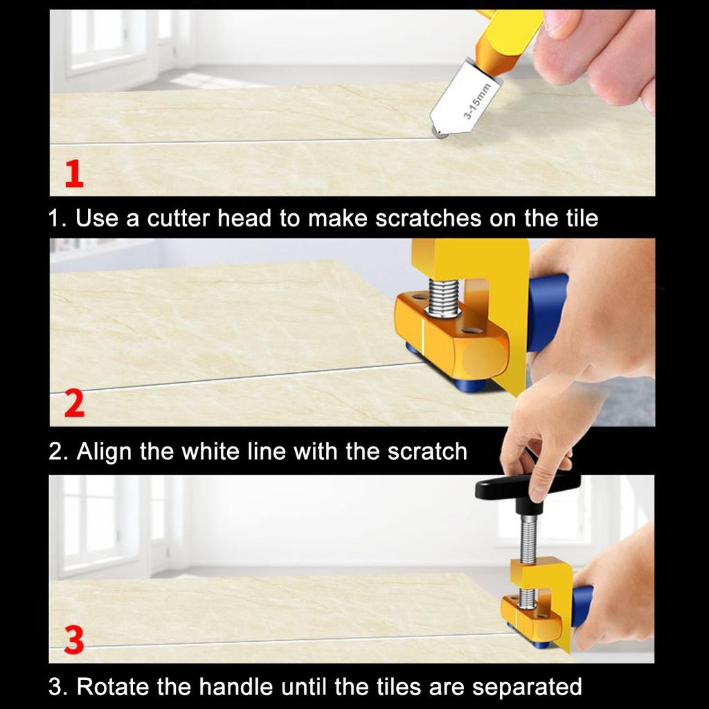 2-In-1  Tile Opener Diamond Cutting Black/Gold Professional Glass and Tile Cutter Manual Tile Cutter for Cutting Ceramic Tiles Glass Cutter