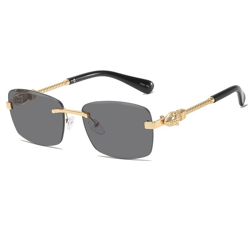 

Spice Girl Frameless Sunglasses Women S Metal Leopard Head Premium Sense Sunglasses Street Shooting Personality Versatile Glasses Men