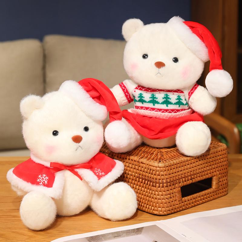 Cute Christmas Joint Bear Doll Plush Toy Sleeping Doll Ornament Doll Girl Children Christmas Gift
