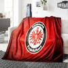 Flaming Heart Frankfurt Emblem Flannel Blanket, Soft Polyester, Modern Design, All-Season for Camping, Travel, Gifts for holidays or birthdays