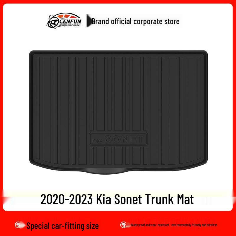 Kia Sonet 2020-2023 TPE Floor and Trunk Mats: Eco-Friendly, Odorless, Waterproof