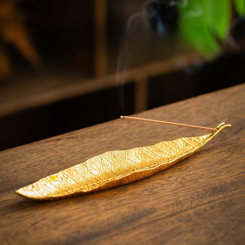 Langblatt-Räuchergefäß Räuchergefäß Räucherschale Ascheauffangbehälter Meditationsraum Yoga-Zubehör Dekoration Mückenschutz