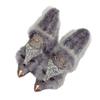 Pointed Hair Shoes Chic New Autumn Beanie Shoes Social Flat-soled with Diamond Shoes