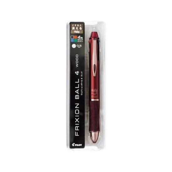 PILOT Multicolor Ballpoint Pen Friction Ball 4 Wood 0.5mm Bordeaux LKFB3SEFBO