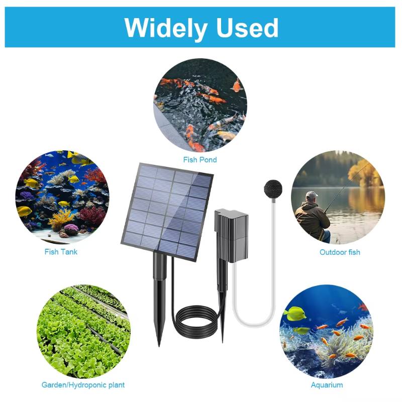 2.5W Solar Powered Oxygenation Pump With Air Pump And Bubble Stone,For Solar Powered Pond Aerators In Ponds And Aquariums