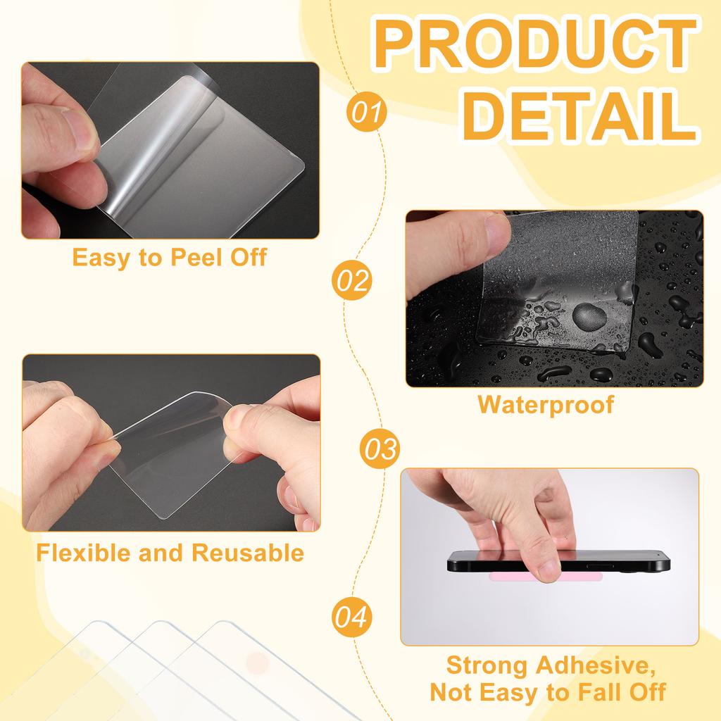 50-200Pcs 6cm Transparent Double-Sided Adhesive Tape Strong Adhesive Patch Waterproof No Trace Sticky Dot Removable Stickers