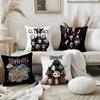Band S-Slipknots Pillow Case Office Sofa Dorm Chair Back Short Plush Double-Sided Printing Home Cushion Cover