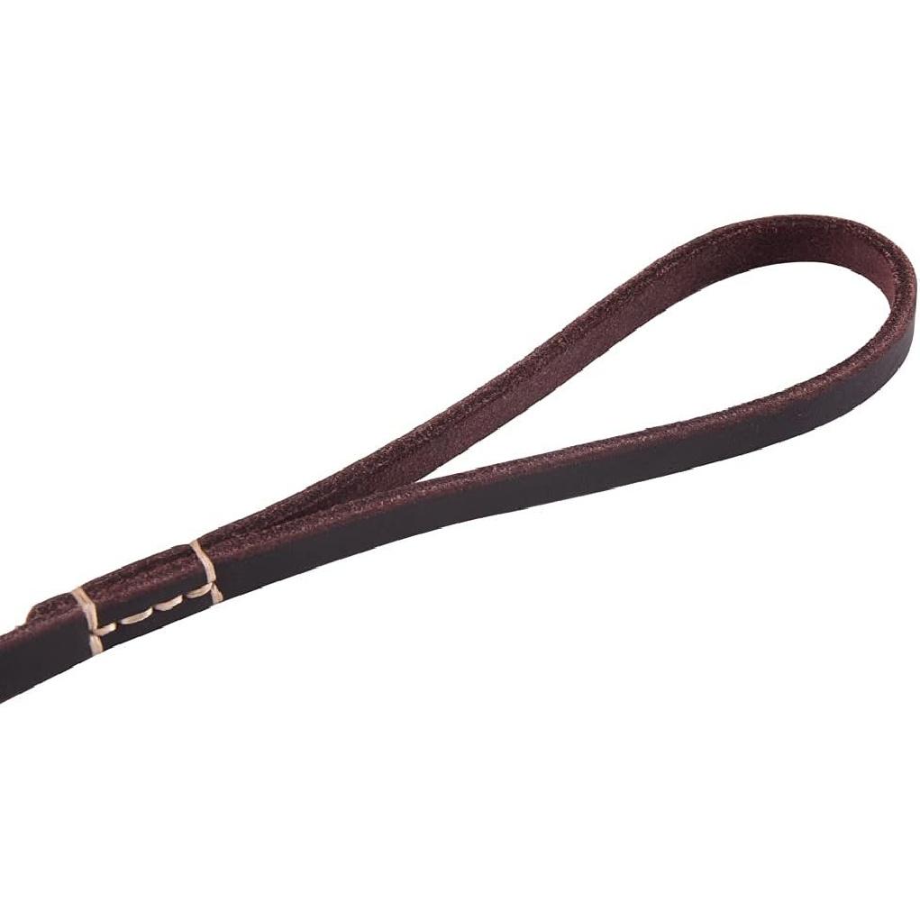 4FT / 5FT / 6FT Geninue Leather Leash for Small to Medium Dogs Training and Walking - Color Black/Brown