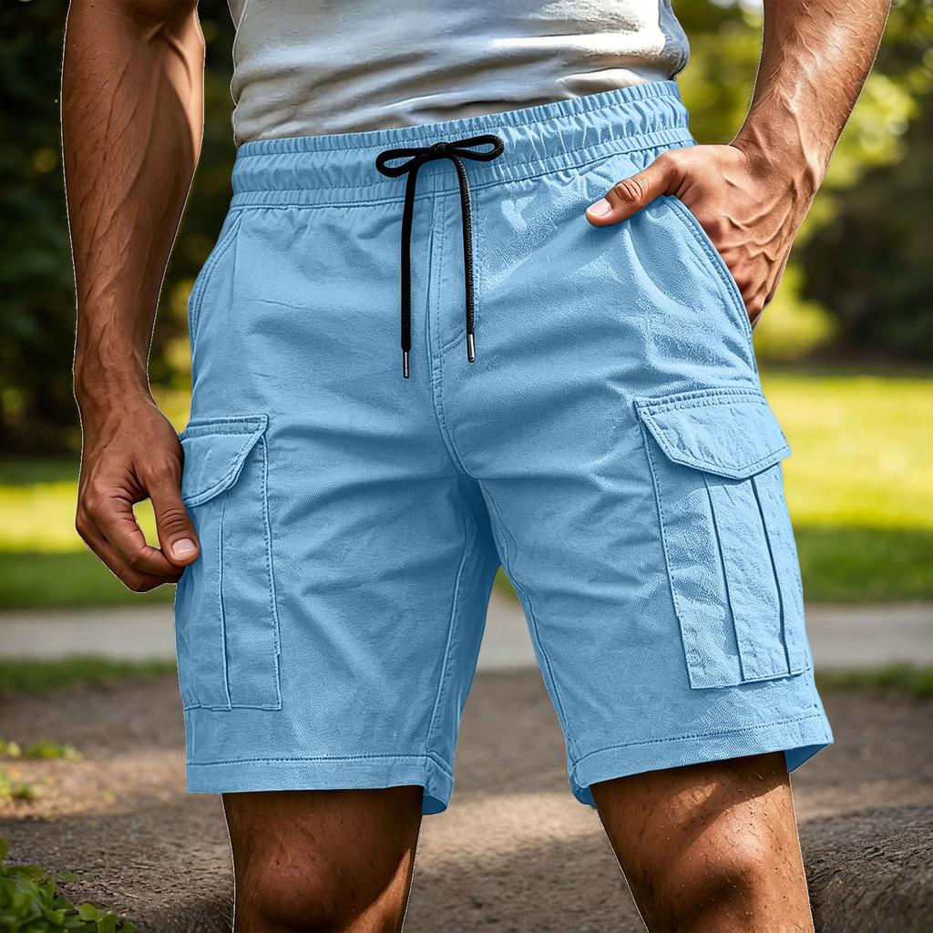 Mens Shorts Casual Lightweight Drawstring Cargo Design Mens Athletic Shorts for Outdoor and Gym Shorts Men