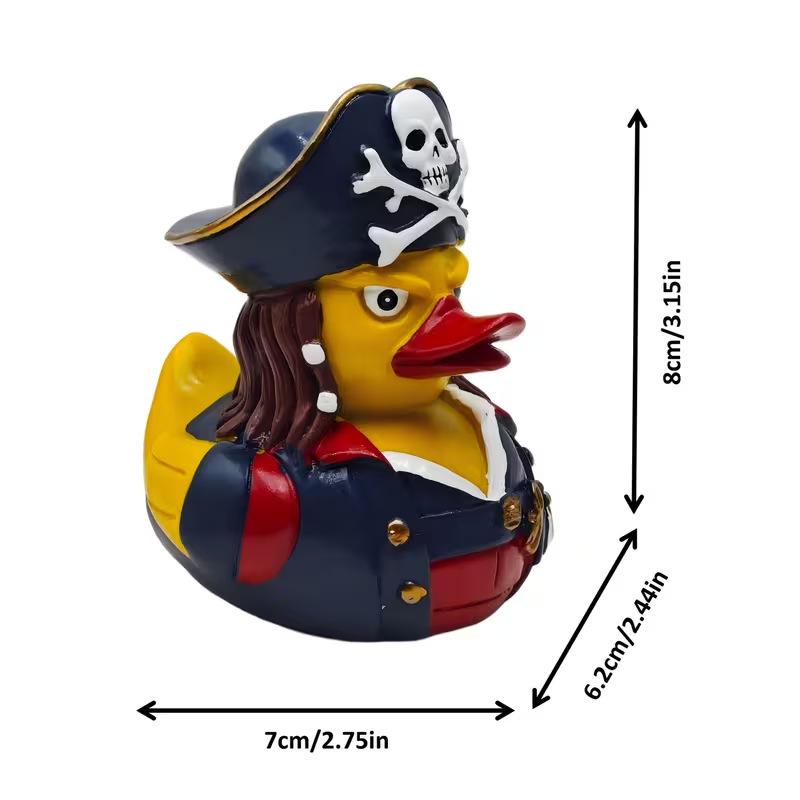 

Creative Pirate Duck Resin Decorative Piece - Home Desktop Decoration Gift - Handmade Model Collection Item