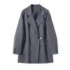 Dámský oblek Kabát Límec Dlouhý rukáv Boční knoflíky Zapínání Bunda oblek Jednobarevný Volný střih Základní Business Svrchní oblečení