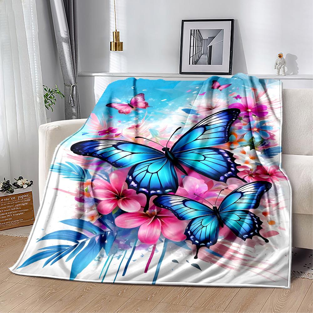 Enchanted Butterfly Garden blanket Suitable for offices, travel, living rooms also a good gift for friends and family Suitable for all seasons.