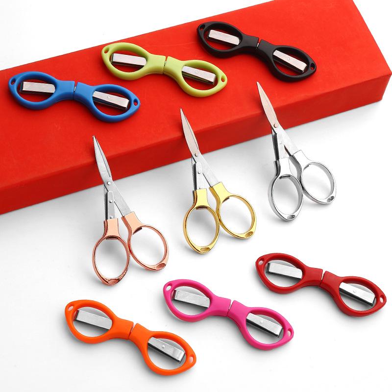 Compact Multi-Functional Zinc Alloy Folding Scissors for Paper Cutting & Outdoor Travel