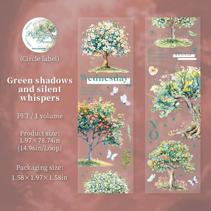 ПЭТ Лента Романтичная Вишня Весенний Цветок Дерево Лента Креативный Фон для Ручного Аккаунта Коллаж Сделай Сам Украшение для Поздравительной Открытки