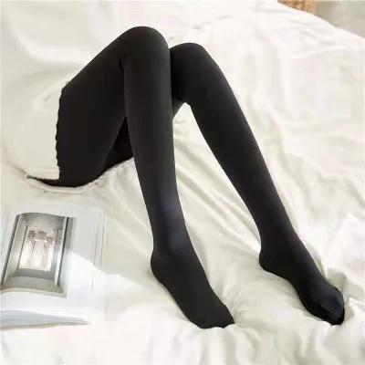 Women's Thermal Leggings Fleece Tights Ladies Thermo Pantyhose High Waist Elastic Tights Thermal Leggings Winter Pantyhose