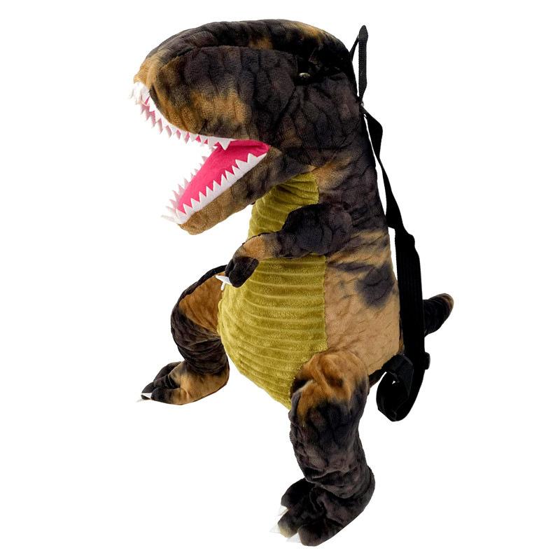 

Cartoon Dinosaur Plush Backpack Simulation Animal Doll Funny Stuffed Toy Tyrannosaurus Rex Stylish Plushie Phone Bag кавовий