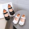 Children's Leather Flats – Girls' Fashion Big Bow Ballet Shoes, Little Girls' Soft-Sole Princess Dance Shoes