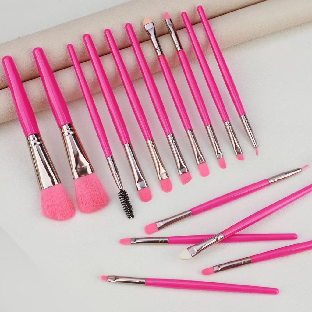 15Pcs Makeup brush set, full set of high beauty eye shadow brush, soft hair, high gloss, concealer, beauty brush