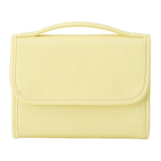 

Дорожная косметичка с 3 съемными карманами, большой вместимости, на молнии, водонепроницаемый органайзер для макияжа, несессер жёлтый