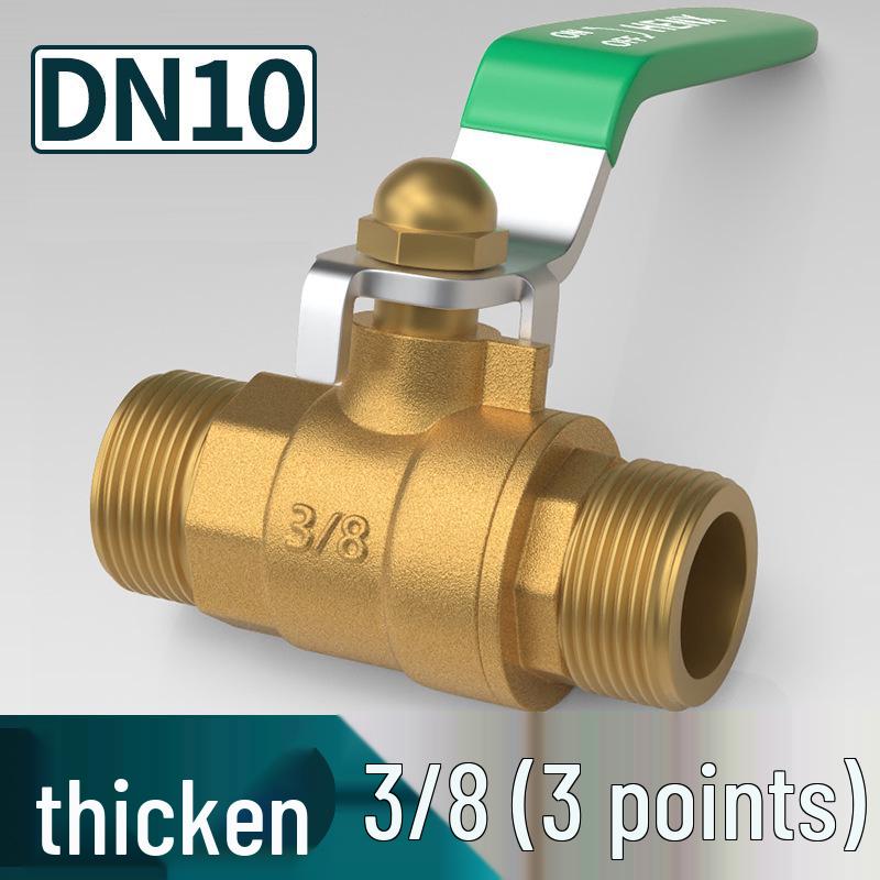 Heavy-Duty 1/2" Brass Ball Valve for Air and Water Pipes, Internal/External Thread