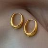New light luxury, high-end, niche, personalized design, gold earrings