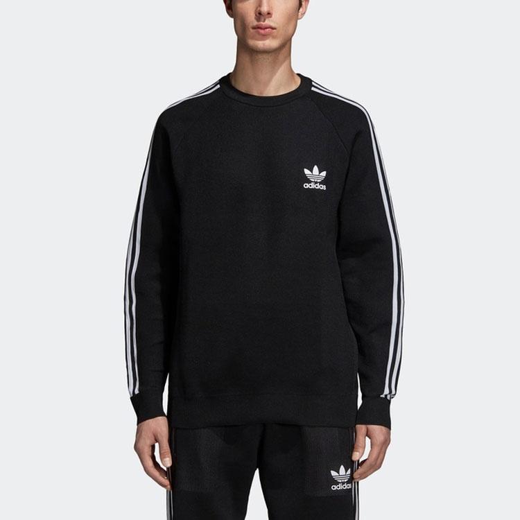 adidas Originals 3 Rayas Punto Cuello Redondo Negro Blanco Hombre DH5754