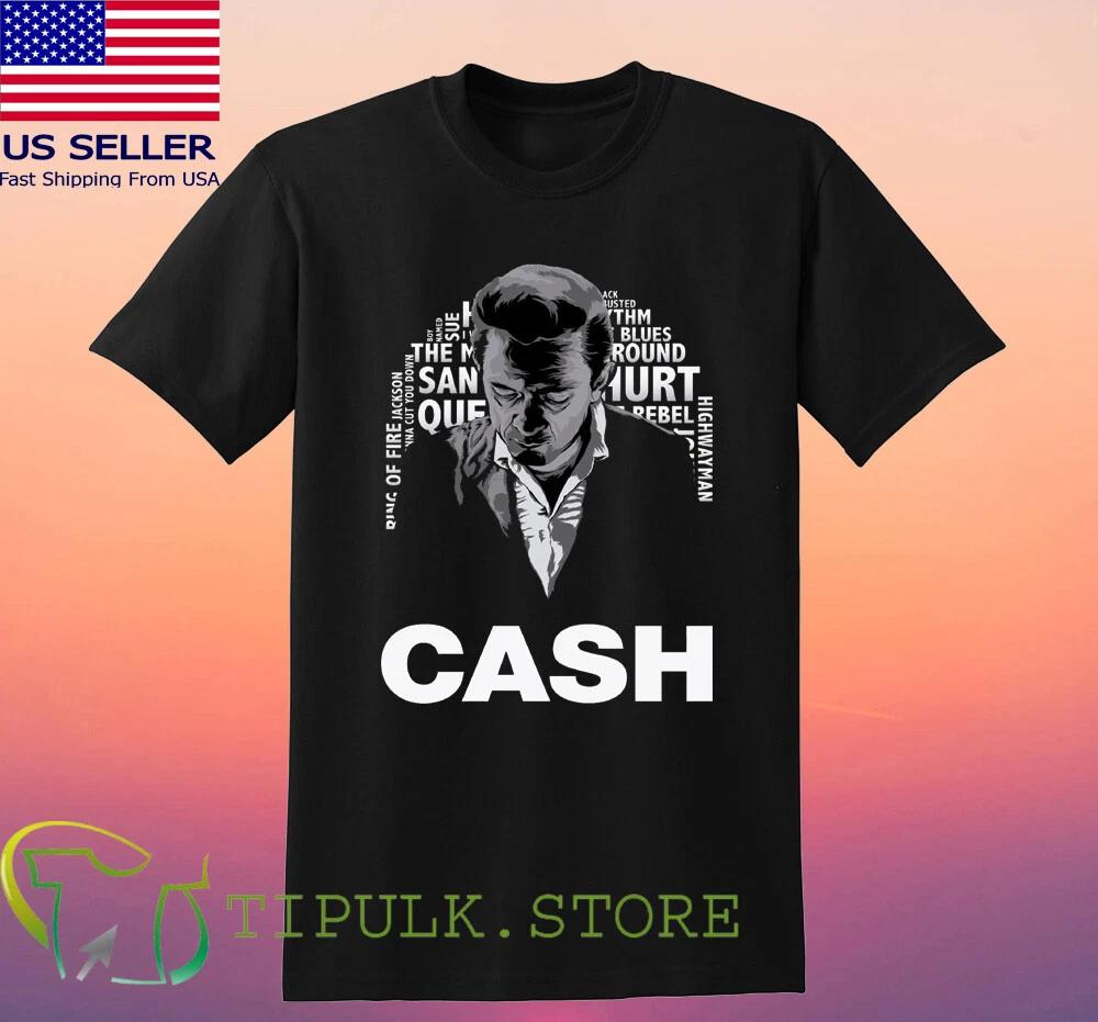 Jhonny Cash Men s Black Size S-5XL 3XL