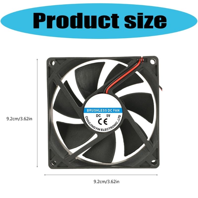 High Efficiency DC9225 Cooling Fan Quiet Operation Hydraulic Bearing Technology 5/12/24V For Electronics and Servers