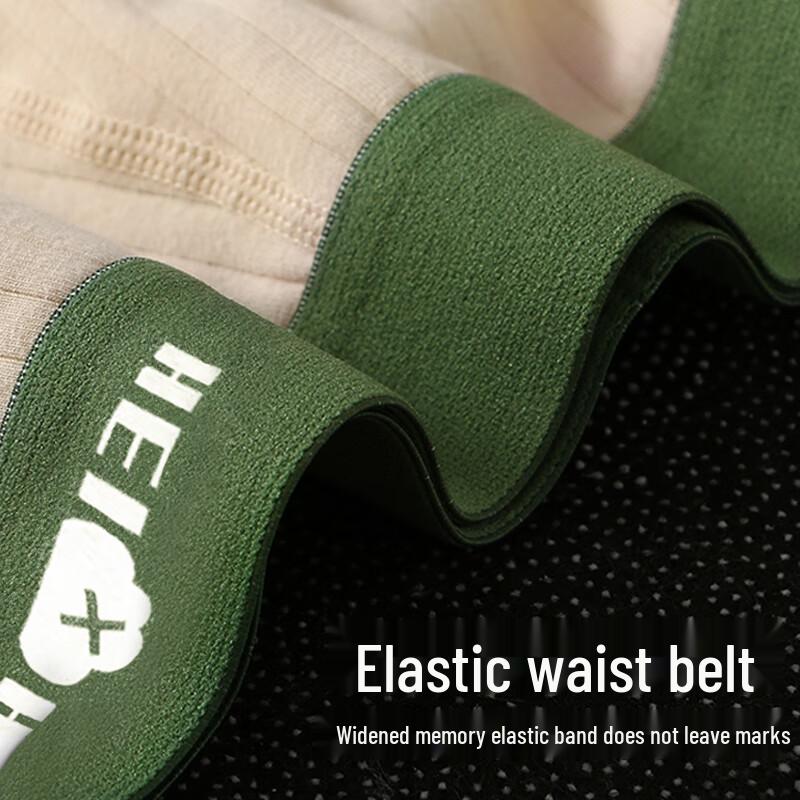 Baisina Men's 100% Cotton Antibacterial Boxer Briefs