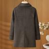 Middle Age Women's Wool Coats and Mixtures Plus Size Autumn Outerwears Elegant Loose Lady Jackets