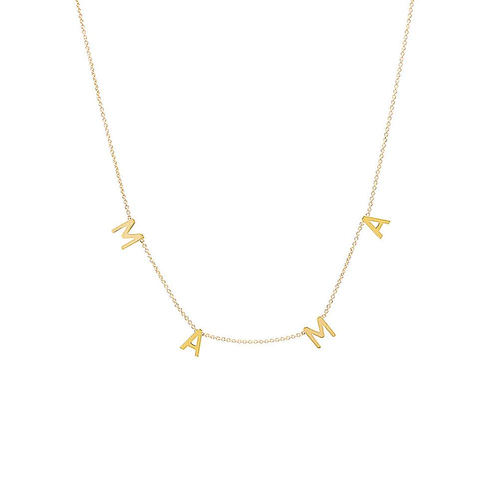 S925 Sterling Silver Wind Temperament Women'S Collarbone Necklace, Letter Combination Mama Necklace, For Mother.