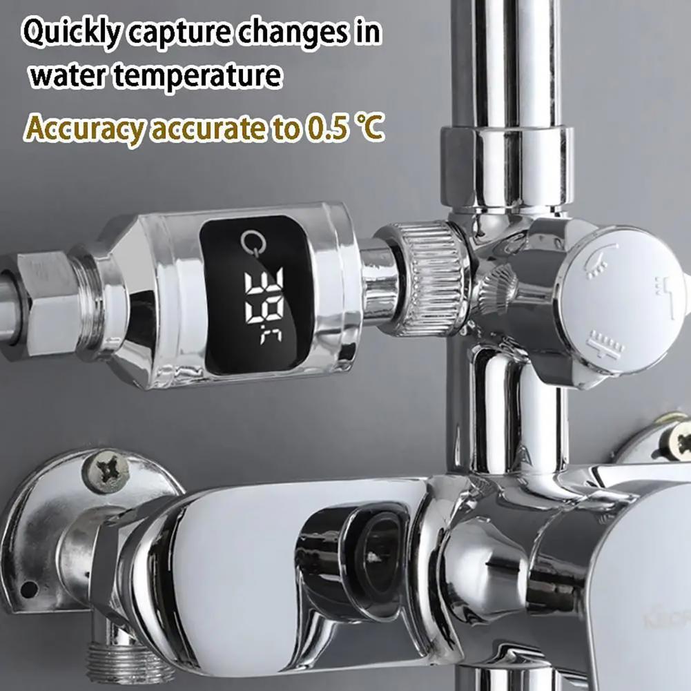 Digitales Duschthermometer Duschkopf Thermometer Wasserdicht LED Digitalanzeige 0,5°C Celsius Verbrühschutz Duschthermometer