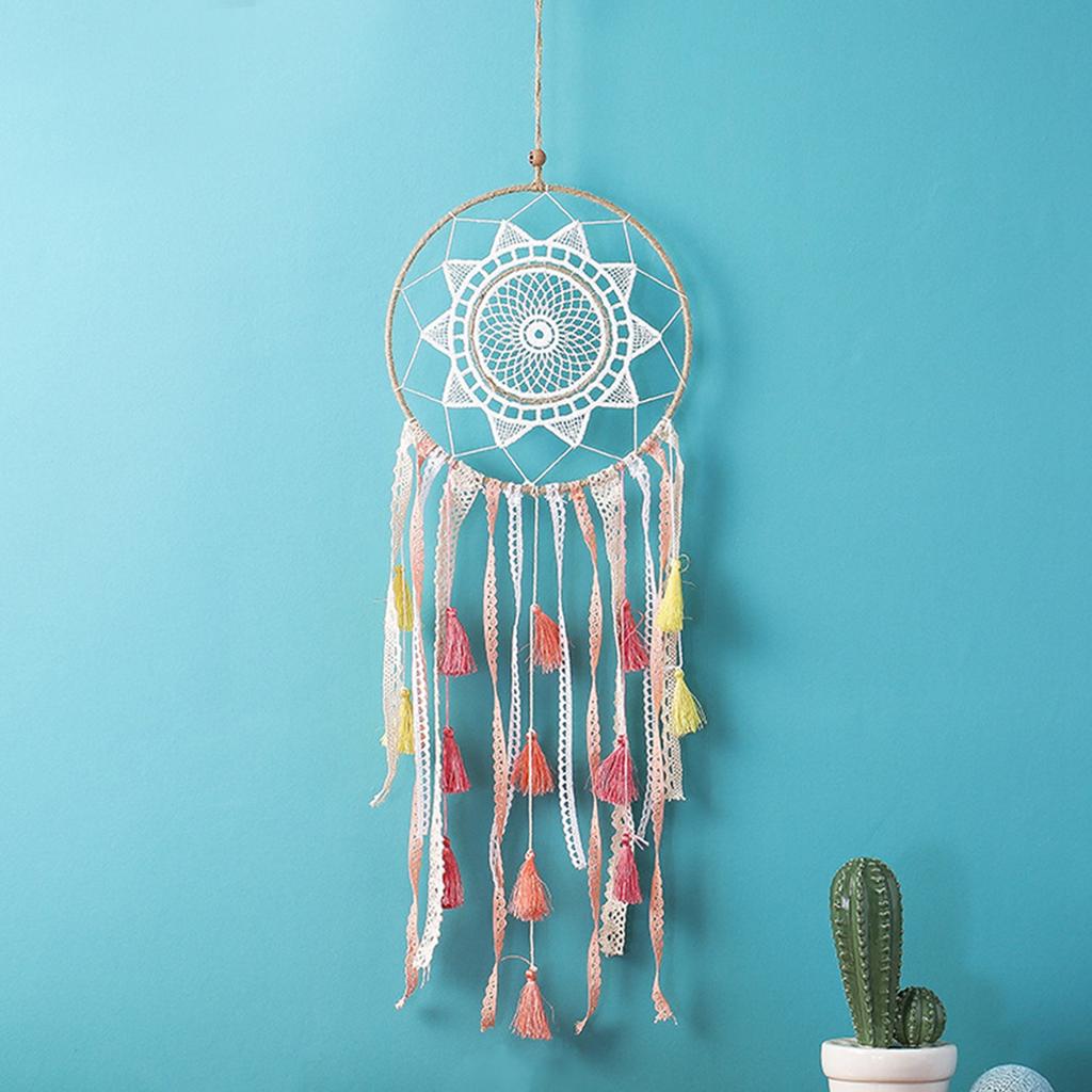Böhmischer Stil Bunter Quasten Traumfänger Hängeanhänger Heimwand Ornament