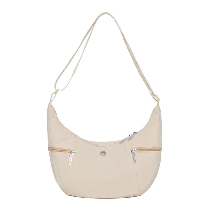 

Новая нейлоновая сумка-пельмень женская одноплечевая модная повседневная универсальная спортивная сумка-полумесяц большой вместимости сумка-круассан сумка через плечо белый