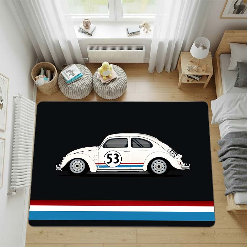 53 HERBIE CAR Carpet, Bedroom Rug, Doormat,Living Room Rug, Bedside Carpet, Computer Chair Mat, Birthday Christmas Gift.