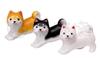 Chugai Touen Yakushi Kiln Dog Weather Shiba Inu Chopstick Rest Nobi Trio Set, [9709]