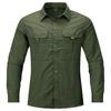 Men's Plus Size Casual Long-Sleeve Shirt with Pocket - Solid Color, Ideal for Middle-Aged & Young Men, Autumn Workwear Style