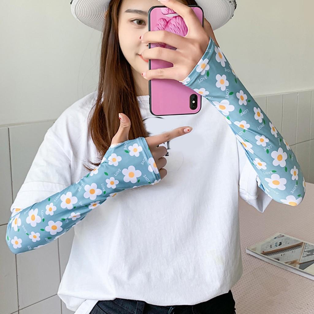 (Tolles Zuhause)1 Paar bedruckte Sonnenschutz-Armmanschetten mit UV-Schutz