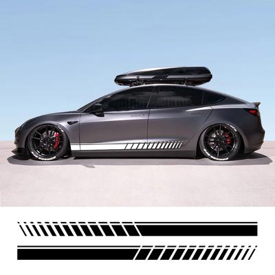 For Tesla Model 3 Car Door Side Stickers Waterproof Vinyl Film Auto Decoration PVC Decals Auto Styling Exterior Car Accessories