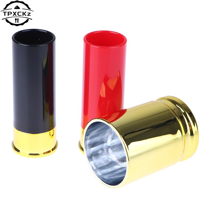 45ml Travel Drink Bottle Bullet Liquid Bottle Plastic Shotgun Bullet Shape Shot Glasses Water Wine Glass Party Drinkware Gifts