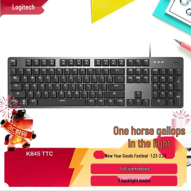 

Logitech G K845 Wired Mechanical Backlit Keyboard