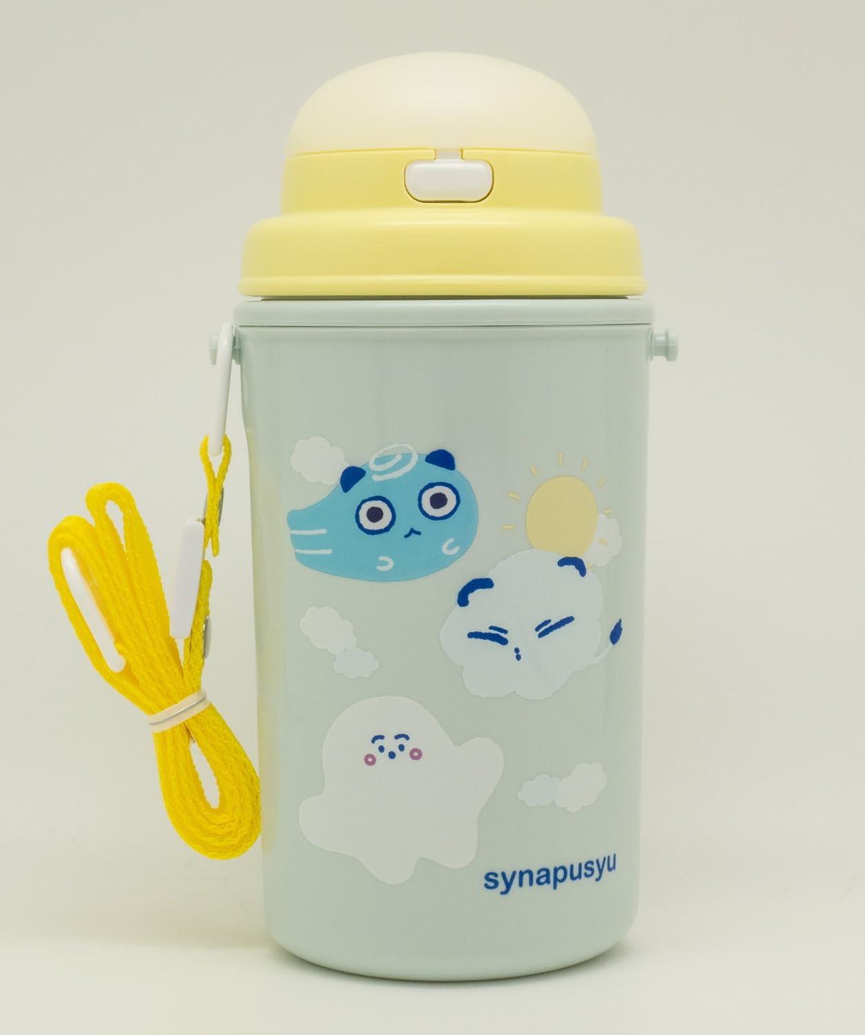 

OSK (OSK) Shinapushu Water Bottle with Straw, Insulated, 450ml, Made in Japan, One-Touch Opening, Wide Mouth, Easy to Clean, Easy to Drink, Cute,