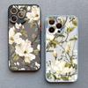 Magnolienblüten-Handyhülle Für iPhone 13 12 11 Pro Max Mini 16 15 14 Plus Pro Max X XR XS SE2 8 7 Plus Stoßfeste Rückseitenabdeckungen