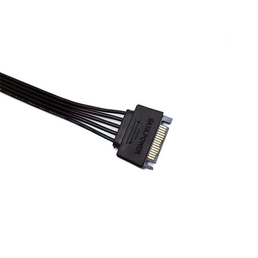 5Pcs 15 Pin 1X Male To 5X Female SATA Hard Drive Splitter Cable Adapter Computer