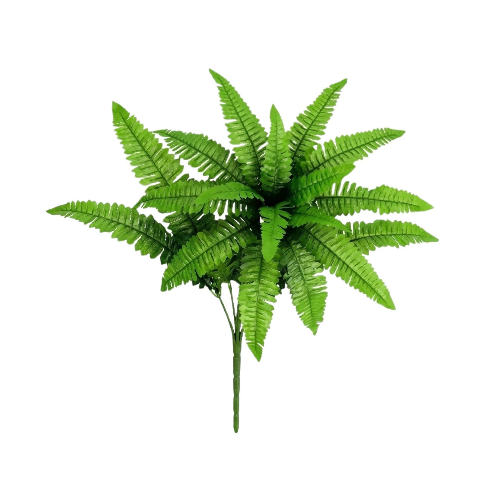 

45 Inch Fake Ferns Artificial Plants Large 63 Fronds Faux Fern Bush for Outdoor Indoor Planter Hanging Garden Porch Office Decor One Size зелёный