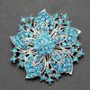Ny ny design Cluster Rhinestones Round Blossom Flower Crystal Silver Pläterad Broscher Pin